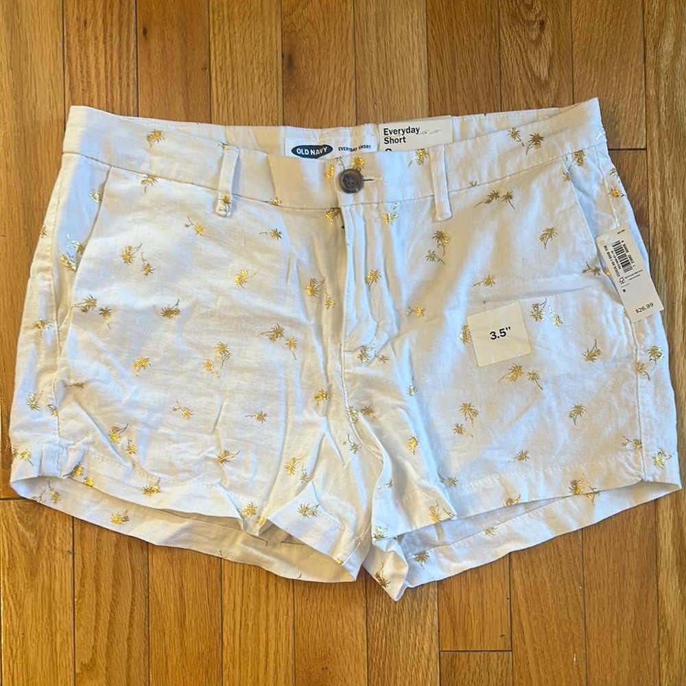 OLD NAVY White and Gold Women's Everyday Shorts